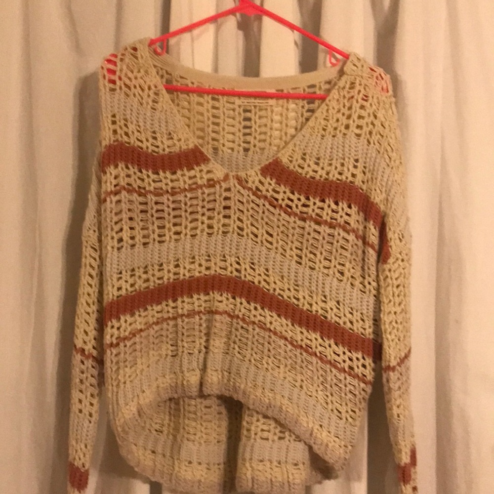 crocheted multicolor  sweater